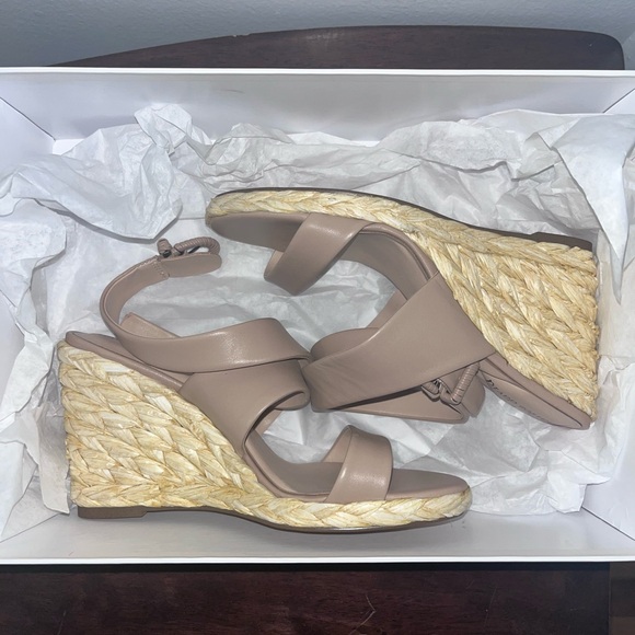 Charles David Shoes - Charles David Beige Wedge Sandals